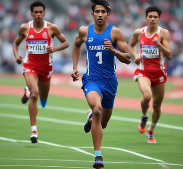 A passionate young athlete training on a dusty village field at sunrise.