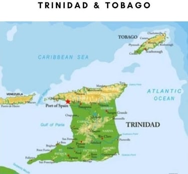 Map of Trinidad and Tobago