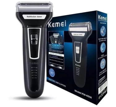 Máquina de Barbear Aparador Elétrico 3 Em 1 Kemei 6558