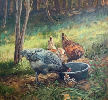 THE SNEAK- Painting by Mary Morey