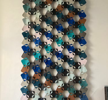 a multicoloured-nexus-leather-wall-artwork