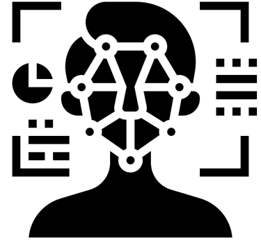an icon representing face recognition