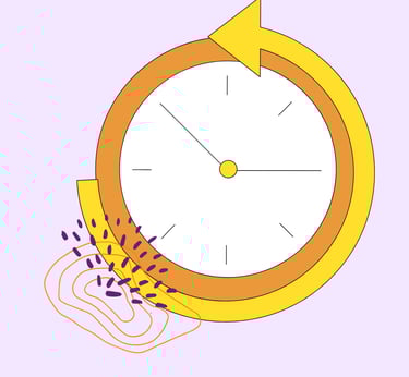 A cartoon clock