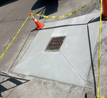 Concrete Parking Lot Drain in Clio, Michigan