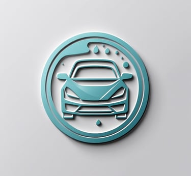 Automobilio su putomis ikona – išorinis plovimas ir kėbulo švaros paslaugos.