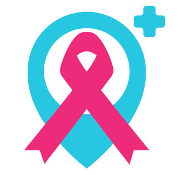 a pink ribbon with a pink ribbon around it
