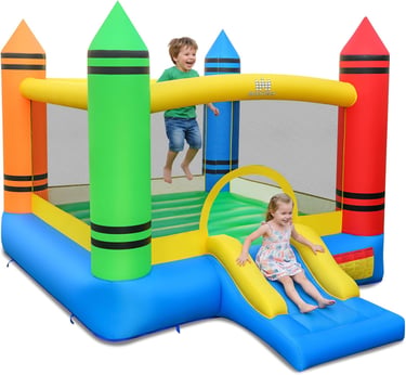 Costzon Inflatable Bounce House, 12ft L x 9ft W Party Castle Bouncy House for Kids 5-12, Jumping Cas