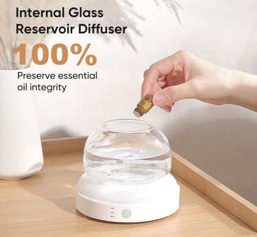 a person holding a coin in front of a glass jar