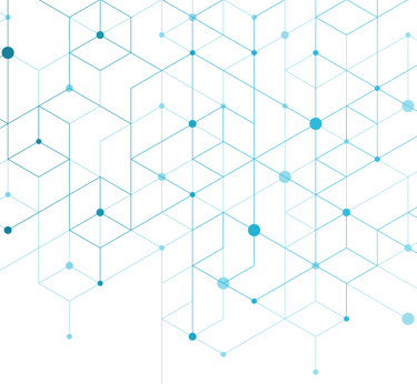 A teal background patter of lines and dots