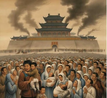 Dòng người hỗn loạn bởi động đất