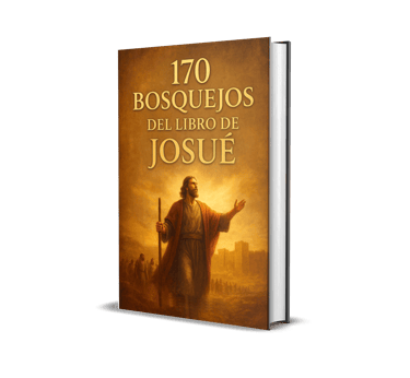 Spanish book cover titled 170 Bosquejos del Libro de Josué featuring a biblical figure with a staff.