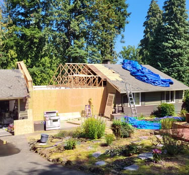 front porch home addition and room repair