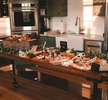 grazing table, charcuterie, food, food photography