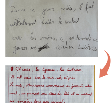 fluidité et lisibilité en 5 séances pour un élève de CM1