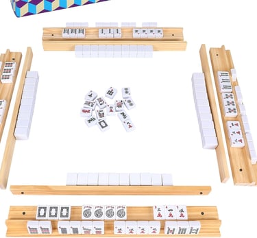 wood mahjong tile racks