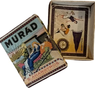 Original Antique Murad Turkish Cigarettes Pack College Series Cards