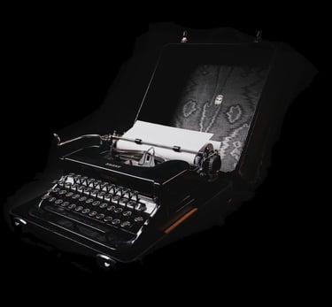 an old typewriter