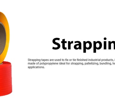 a group of three different coloured tape on a white background