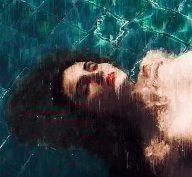 a woman in a wetsuit is laying on the ground