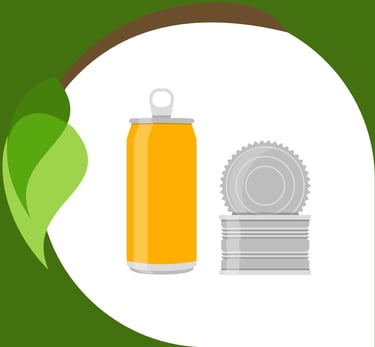Logo de latas de aluminio, chatarra y metales, reciclados por Vida Circular en La Serena y Coquimbo.