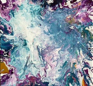 Spring explosion - Tableau art abstrait - art contemporain - acrylique sur toile