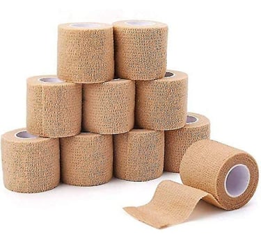 a group of bandages and bandages on a white background