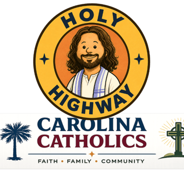 Cartoon of Coffee With Jesus Carolina Catholics