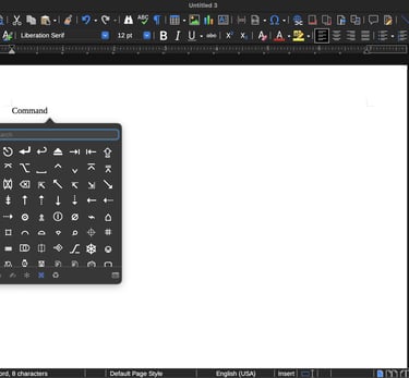photo showing special characters in macos