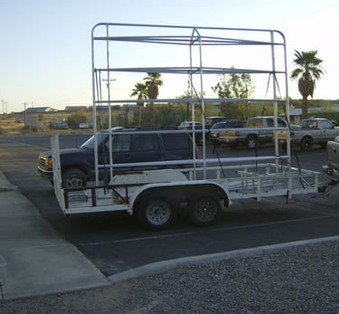 Transporting Party Top aluminum frame.