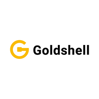 Goldshell logo featuring a yellow letter G and black text for cryptocurrency mining hardware.