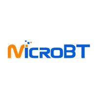 Official MicroBT logo featuring orange and blue typography for Bitcoin mining hardware.