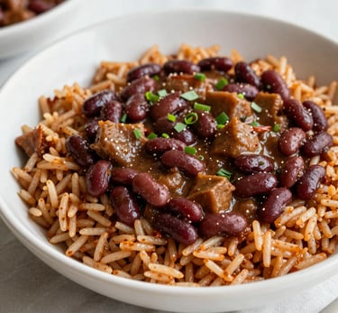 Overhead shot of fresh ingredients laid out before cooking a vibrant meal.