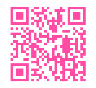 A vibrant pink QR code on a white background for digital scanning and mobile marketing.