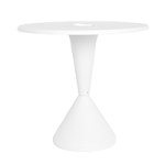 a white table with a white table top and a white table top