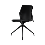 a black office chair with a black chair and a black chair