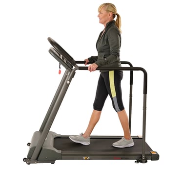 walking on treadmill
