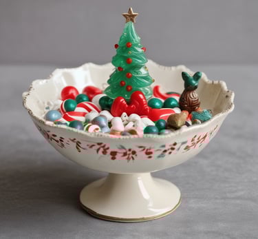 Christmas candy dish