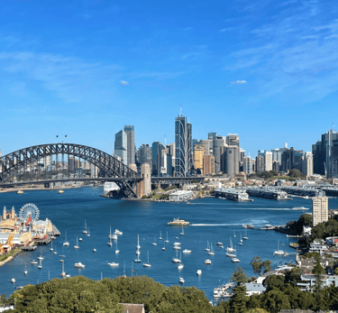 Skylines of Sydney CBD seen from North Sydney,