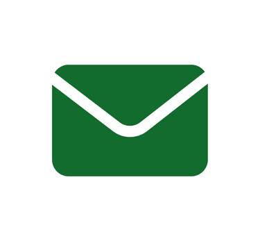 a green envelope with a white envelope