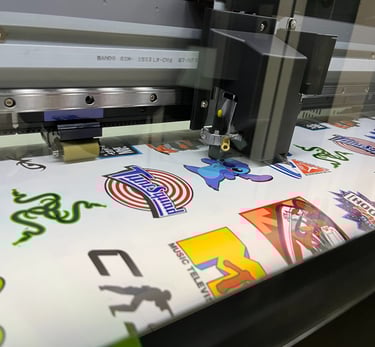 a machine that is printing on a large screen