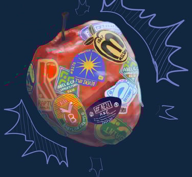 Original Takara Welter Digital Painting titled, "Eve's Apple"
