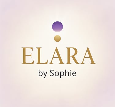 a woman in a white shirt and a purple and gold logo
