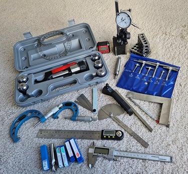 Picture showing additional lathe building tools