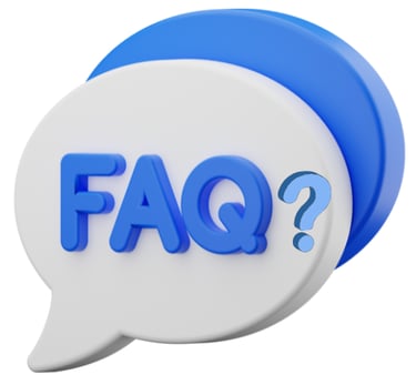 a speech bubble with the word faq on it