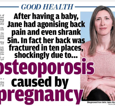 Osteoporosis caused by pregnancy