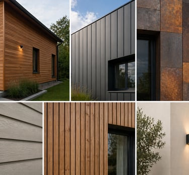 Différents types de bardage extérieur – bois, métal et panneaux