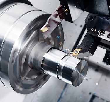 Tokarka obrabiająca mechanicznie elementy metalowe