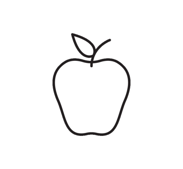 illustration of a apple with leaf