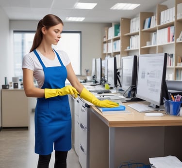 Reinigen von Büros und Schulen