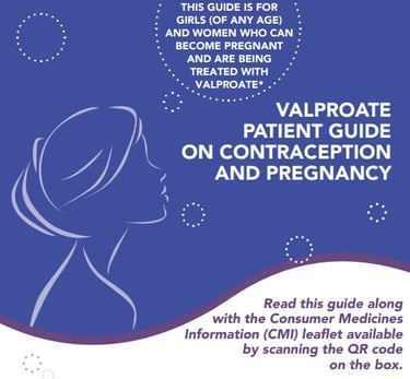 Front page of female patient guide booklet